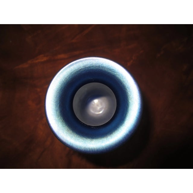 Art Glass Vase Signed by Steve Correia, Vintage Pulled Feather Design For Sale In Atlanta - Image 6 of 10