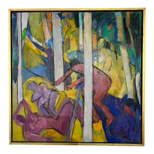 Colorful Figural Painting on Canvas