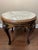 1900 - 1909 Antique French Renaissance Revival Center Table Round Marble Carved Walnut C1900 For Sale - Image 5 of 18