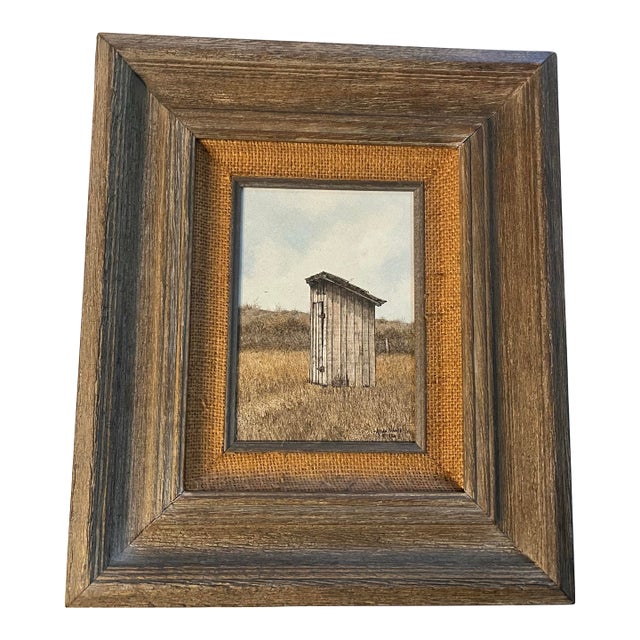 Allan Nance 1980 the Out Back the Vanishing American Scene Acrylic on Board Painting For Sale