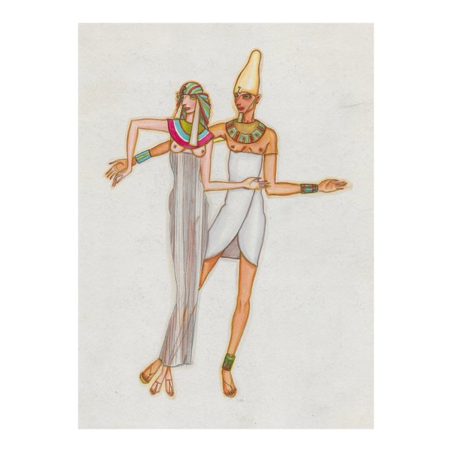 1931 Art Deco Egyptian Figures by Clifford Thompson For Sale