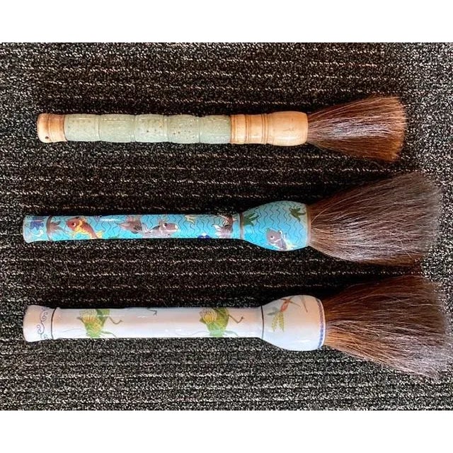 Vintage 1960s Chinese Calligraphy Brushes - Set of 3 For Sale - Image 10 of 10