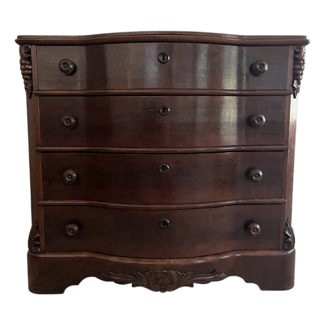Antique English Oak Chest of Drawers For Sale