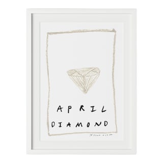 April Diamond Birthstone Print by Tatiana Alida in White Frame For Sale