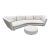Minotti Seymor Semi Round Sofa With Matching Ottoman (Labeled) For Sale