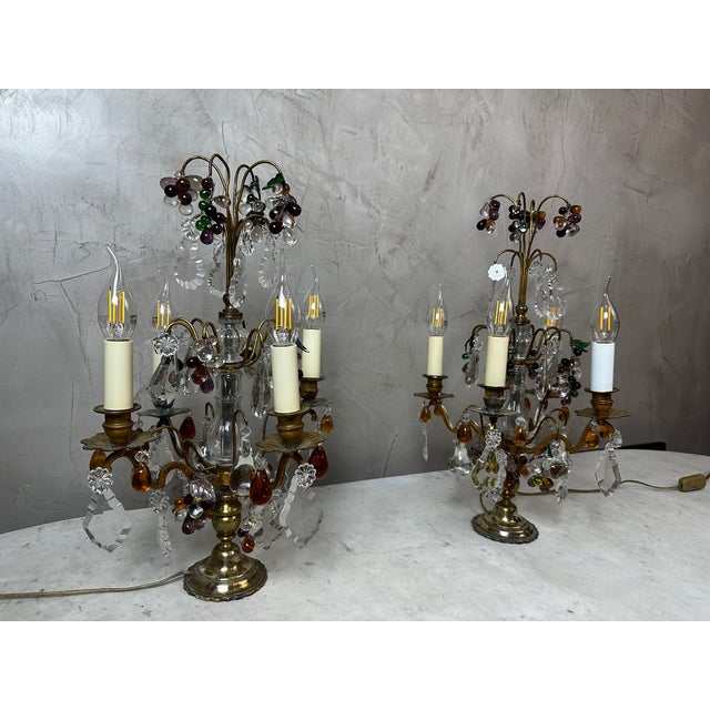 Candleholders in Crystal and Bronze, Set of 2 For Sale - Image 12 of 17