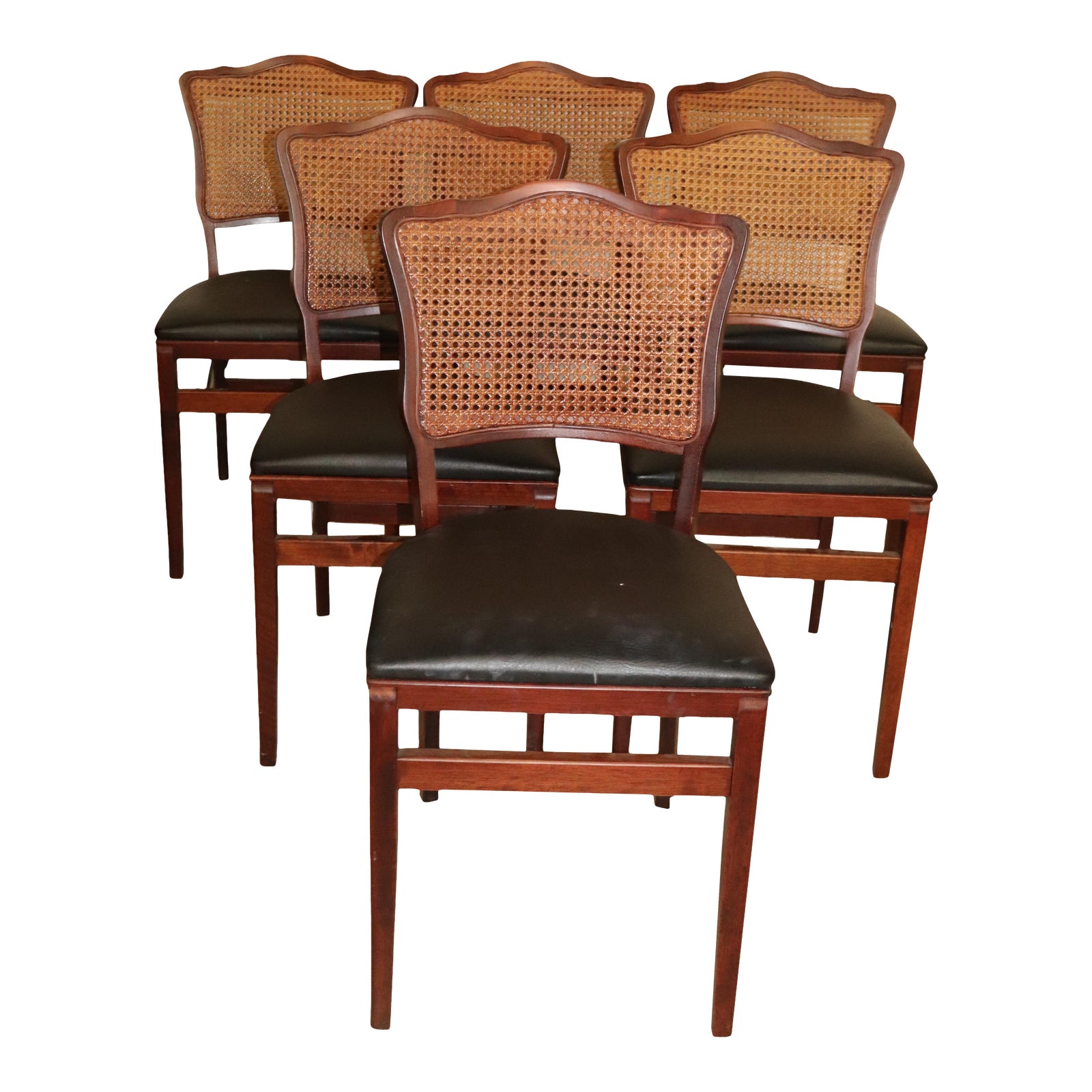 French Provincial Stakmore Folding Chairs Set of 6 Chairish