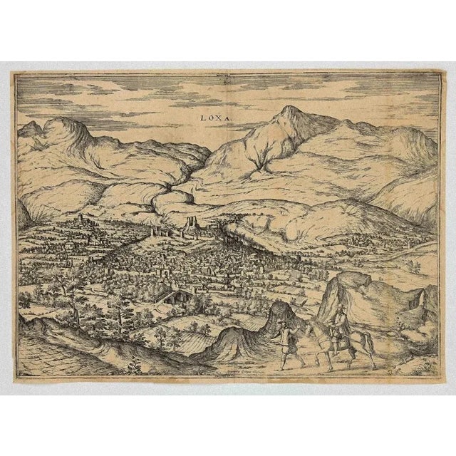 Franz Hogenberg, City of Loja, Etching, Late 1500s For Sale - Image 3 of 3