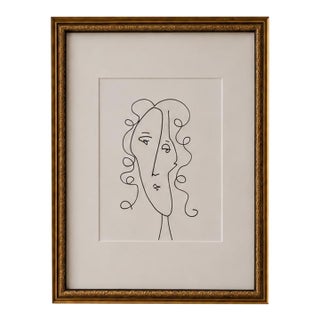 Original Contemporary Framed Portrait Drawing For Sale