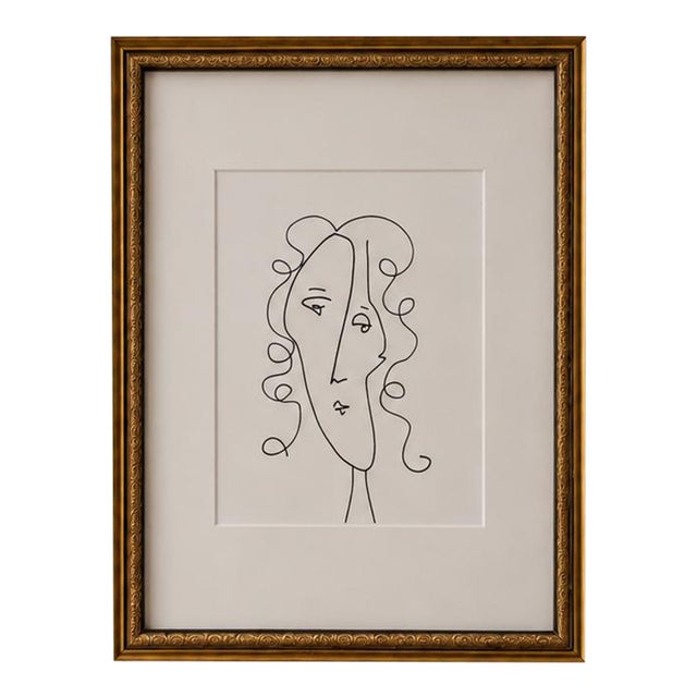 Original Contemporary Framed Portrait Drawing For Sale