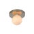 Globe Flush Mount Polished Nickel, 3 Inch Glass Globe, by Research.Lighting, Modern, Minimal For Sale - Image 4 of 6