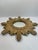 Vintage 16.5" Mid Century Creamy Giltwood Sunburst Wall Mirror For Sale - Image 6 of 16