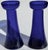 Victorian Pair Cobalt Glass Bulb Forcing Vases Late 19th Century For Sale - Image 3 of 8