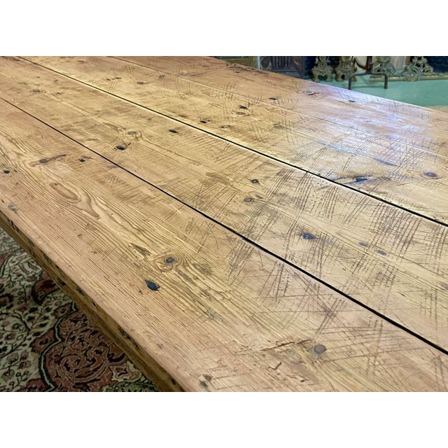 Antique Farmhouse Table in Fir and Chestnut, 1800s For Sale - Image 5 of 18