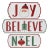 Metal Holiday Sentiment Plaque (Set of 3) For Sale