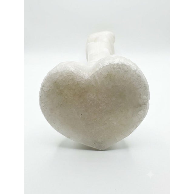 Mid 20th Century Mid-Century Modern Abstract Carved Stone Figural Sculpture on Heart Base For Sale - Image 5 of 5