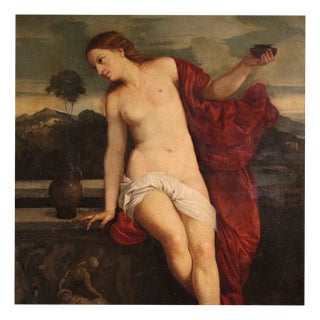 Italian Artist, Sacred Love, Nude, 1830, Oil on Canvas For Sale