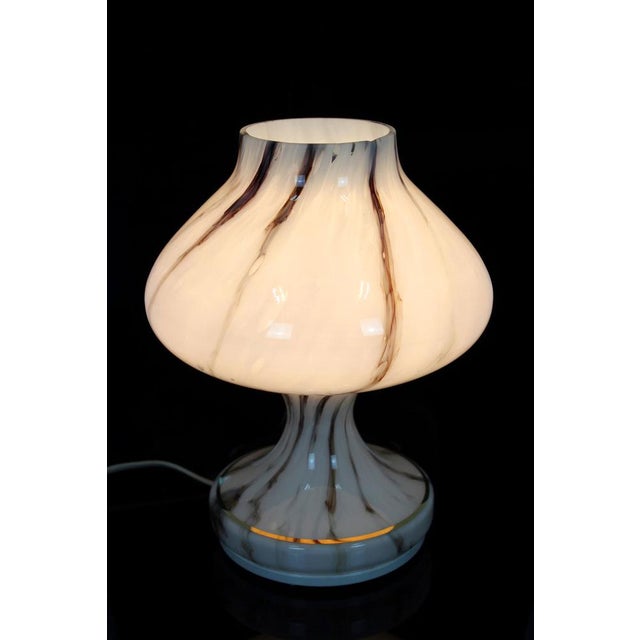 This glass table lamp was designed by Stepan Tabery and made by OPP Jihlava in Czechoslovakia in the 1970s. European Plug...