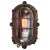 Industrial Sconce in Rust Cast Iron and Clear Glass For Sale - Image 3 of 5