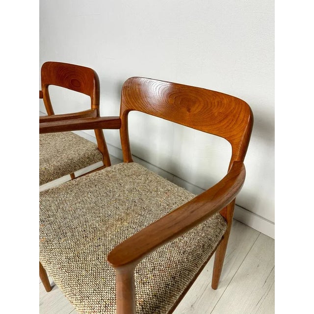 Set of Danish No. 56 Dining Chairs in Teak by Niels O. Møller for J.L. Møller, 1950s For Sale - Image 5 of 10