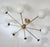 Brass, Metal and Glass Chandelier from Stilnovo, 1960s For Sale - Image 4 of 10