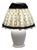 Vintage Table Lamp with White Ceramic Base and Fabric Shade by Aro, 1980s For Sale