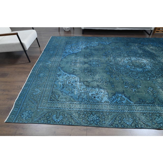 Islamic 1970s Vintage Persian Handmade Wool Cotton Area Rug For Sale - Image 3 of 11