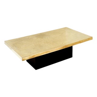 Etched Brass Coffee Table in the style of Christian Krekels, Belgium, 1977 For Sale