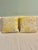 This pair of down filled pillows features Schumacher “Modern Toile” cotton fabric in yellow. The pattern is part of the...