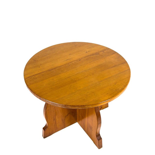 1940s Sculptural Pine Side Table from Åby Möbelfabrik, Sweden, 1940s For Sale - Image 5 of 8