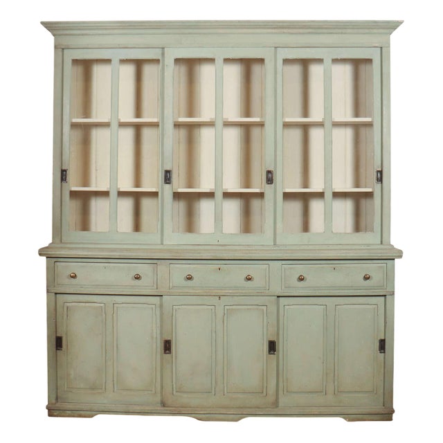 Large 19th Century Painted Kitchen Dresser For Sale