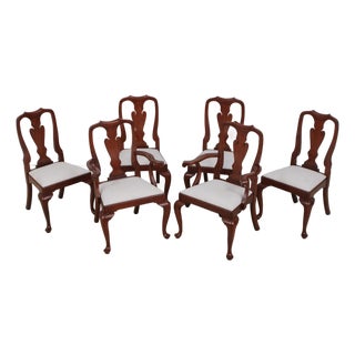 Set of 6 Henkel Harris Model 110 Cherry Dining Room Chairs For Sale