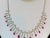 18 Ct Natural Ruby Briolette & 8 Ct Diamond Necklace 18 Karat White Gold, Estate For Sale - Image 16 of 18