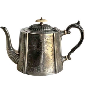 19th Century Victorian Britannia Silver Plated Teapot from EPBM, Sheffield, 1890s For Sale