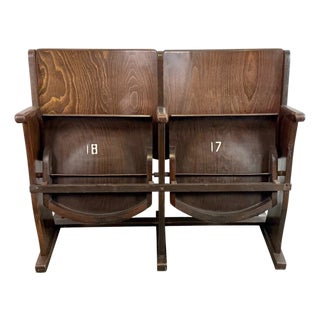 Vintage Two-Seater Cinema Bench from Ton, 1960s For Sale