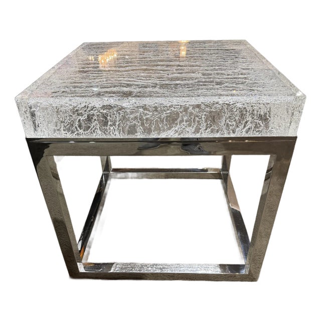 Clear Acrylic "Arctic" Side Table Attributed to Bernhardt For Sale