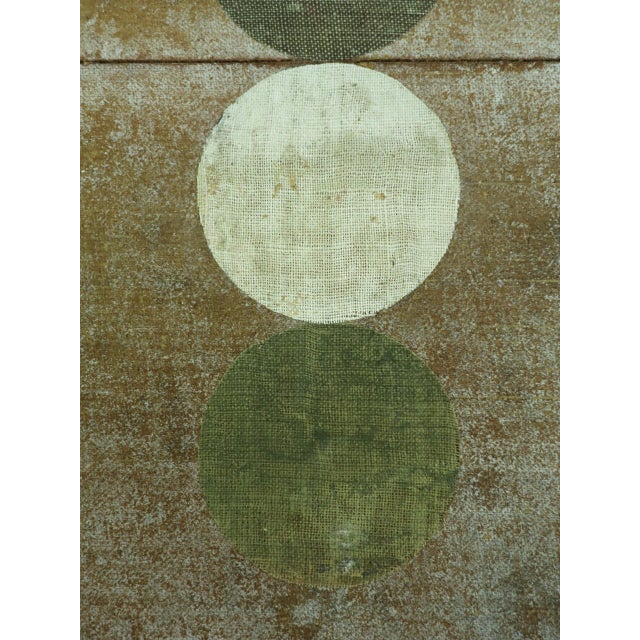 Contemporary 'Geometric Collage in Sandstone' Original Mixed Media Painting by British Artist Dave Boyd, Framed For Sale - Image 9 of 10
