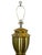 Late 20th Century Extra Large Brass Urn Lamps With Navy Pleated Shades - a Pair For Sale - Image 4 of 11