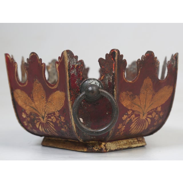 Antique French Tole Painted Jardinière or Planter, Circa 1800s For Sale - Image 9 of 12