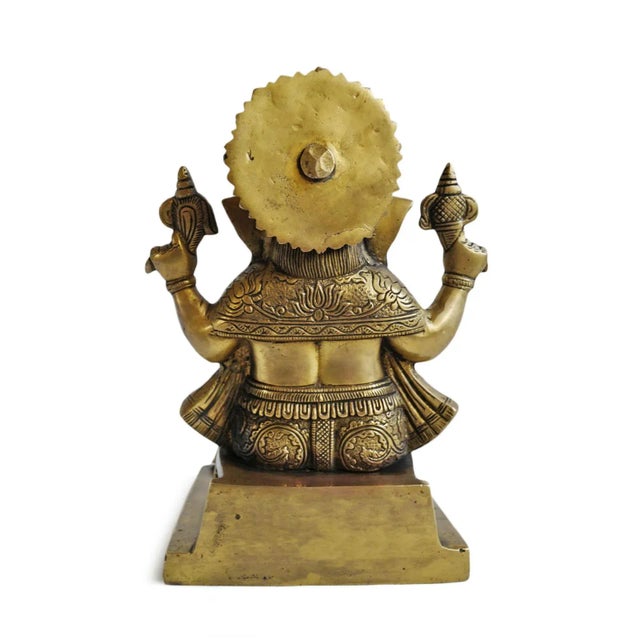 Vintage Brass Ganesha For Sale - Image 4 of 5