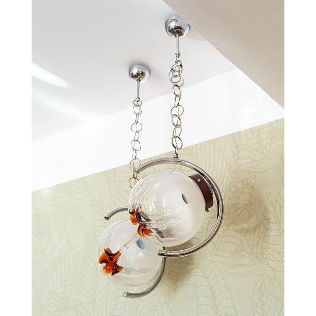 Murano Mazzega Pendant Lamps from Made Murano Glass, 1970s, Set of 2 For Sale - Image 15 of 15