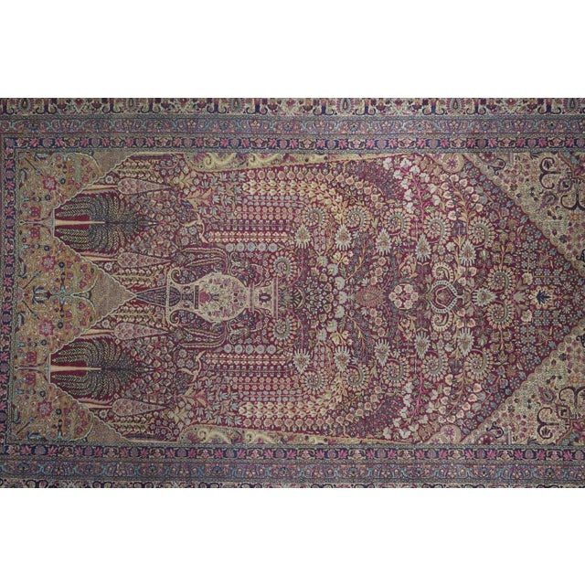 Late 19th Century Late 19th Century Antique Lavar Kerman Rug 9'11'' x 15'10'' For Sale - Image 5 of 10