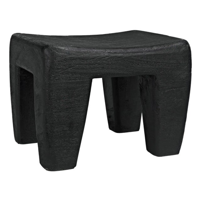 NOIR Sumo Stool, Black Burnt For Sale