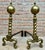 18th American Chippendale Style Brass Cannonball Andiron Firedog with Log Stops For Sale - Image 11 of 18