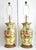 Late 20th Century Lamp Pair Yellow Flowers Floral For Sale - Image 5 of 12