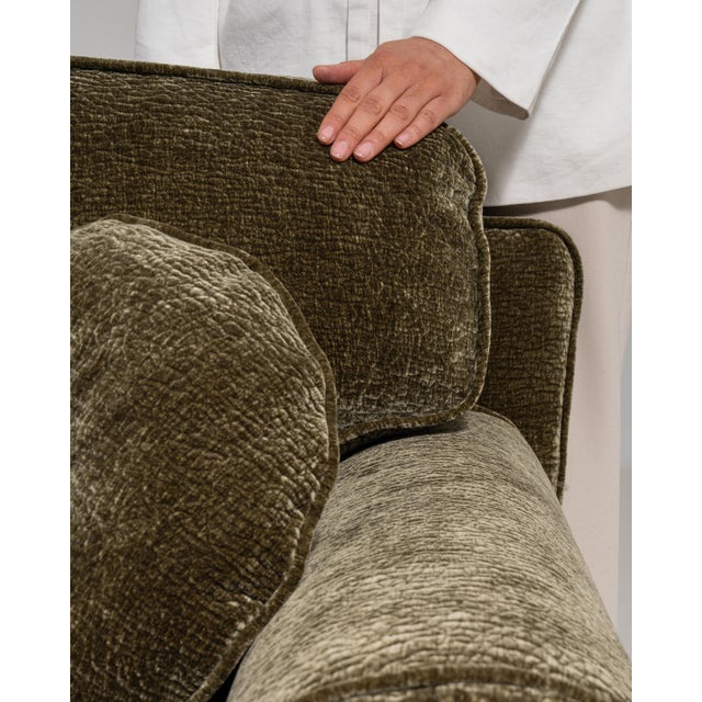 Wood 1970s Italian Upholstered Sofa For Sale - Image 7 of 13