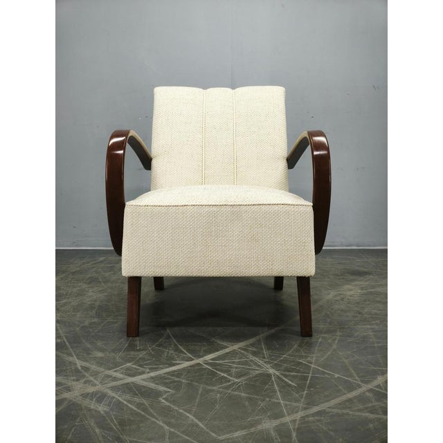 Art Deco Bentwood Armchair by Jindřich Halabala, Former Czechoslovakia, 1940s For Sale - Image 13 of 16