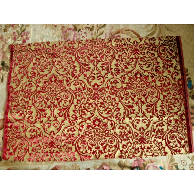 Gold Hand Printed Silk Italian Ardecora Velvet For Sale - Image 10 of 10
