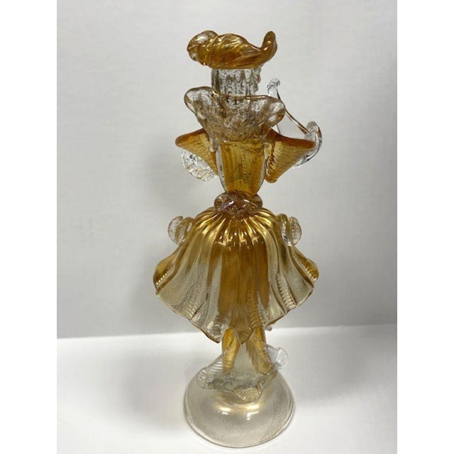 1980s Vintage Golden Gentleman Murano Glass Figurine For Sale - Image 5 of 7