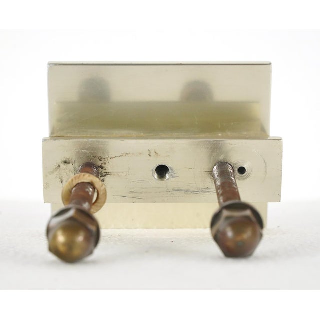 Metal Vintage European Atomic Era Abstract Front Door Pull For Sale - Image 7 of 7